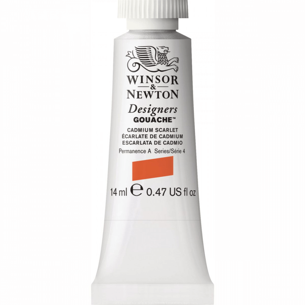 Tinta Guache Winsor & Newton Designers 14ml S4 106 Cadmium Scarlet